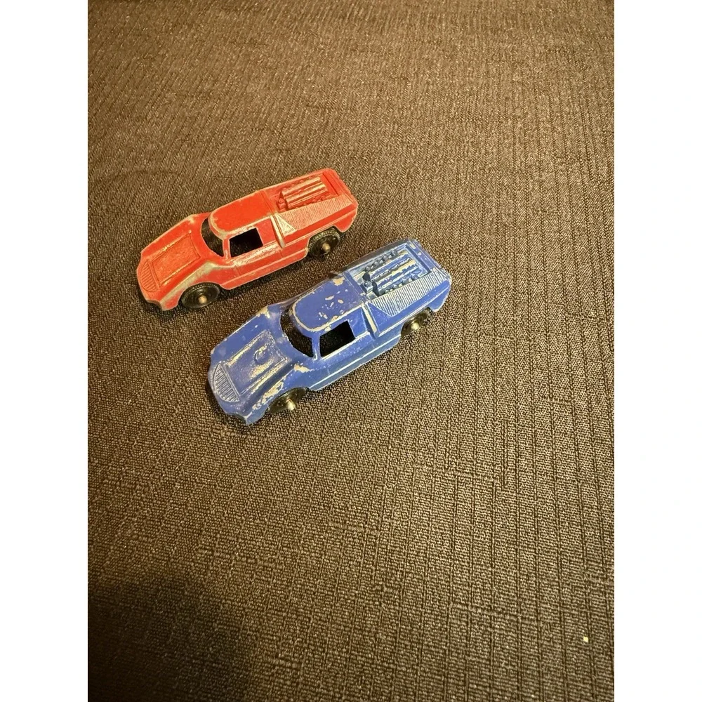 Vintage Tootsie Toy Red and Blue Fiat Abarth Die Cast Metal Cars